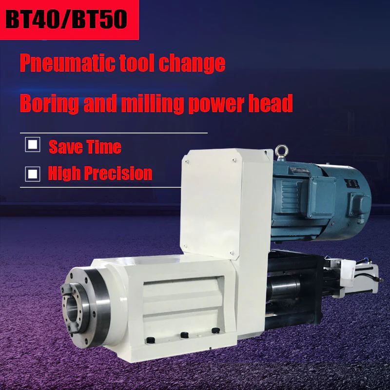 Spindle BT40 BT50 pneumatic tool change boring milling power head